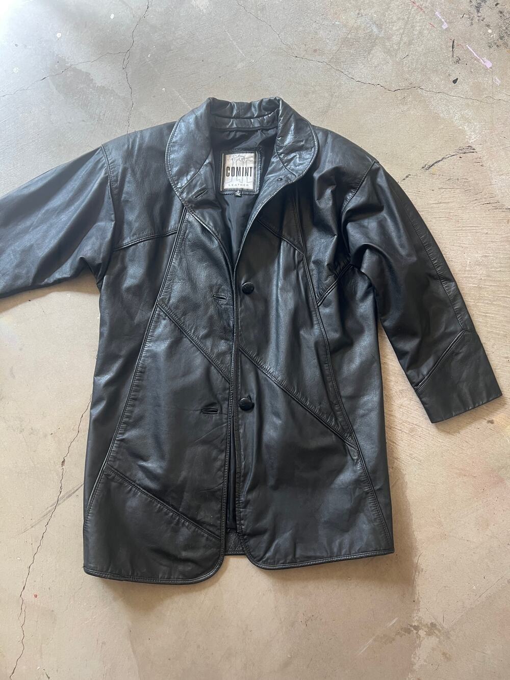 Vintage Leather jacket  ,90s y2k Goth Matrix